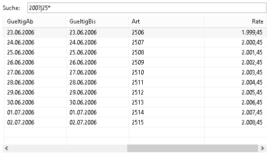 TabellenFilter