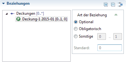 Beziehung mit Status-Button als Dreieck