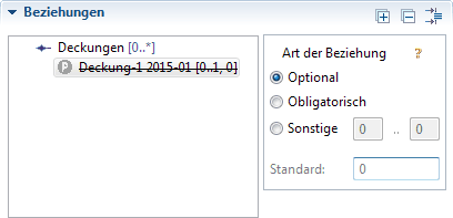 Beziehung mit Status-Button als Fragezeichen