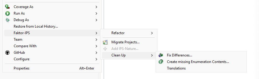 Clean Up Translations in the context menu