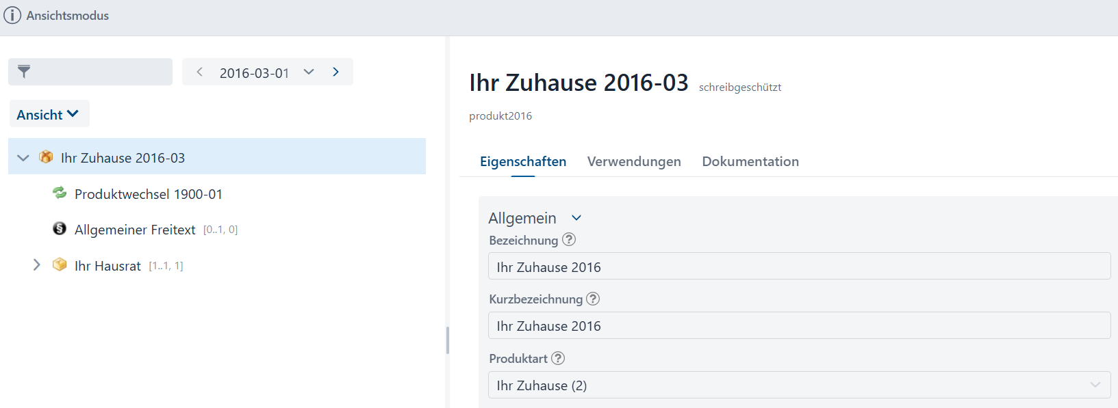 11 readonly ansichtsmodus