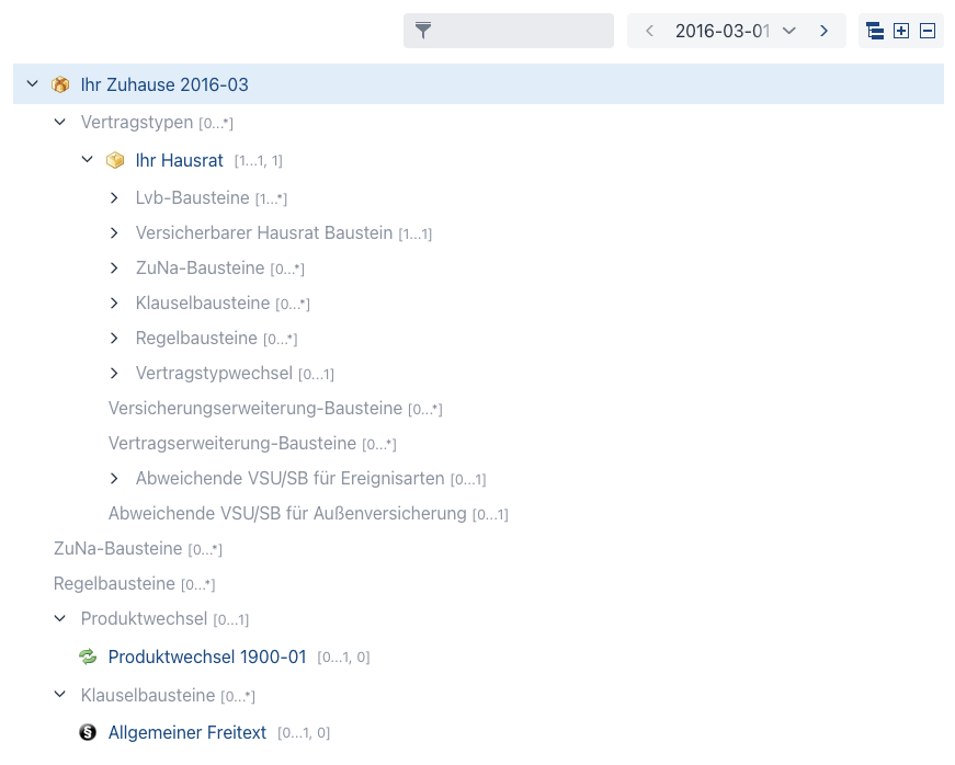 produktbaum beziehungsansicht